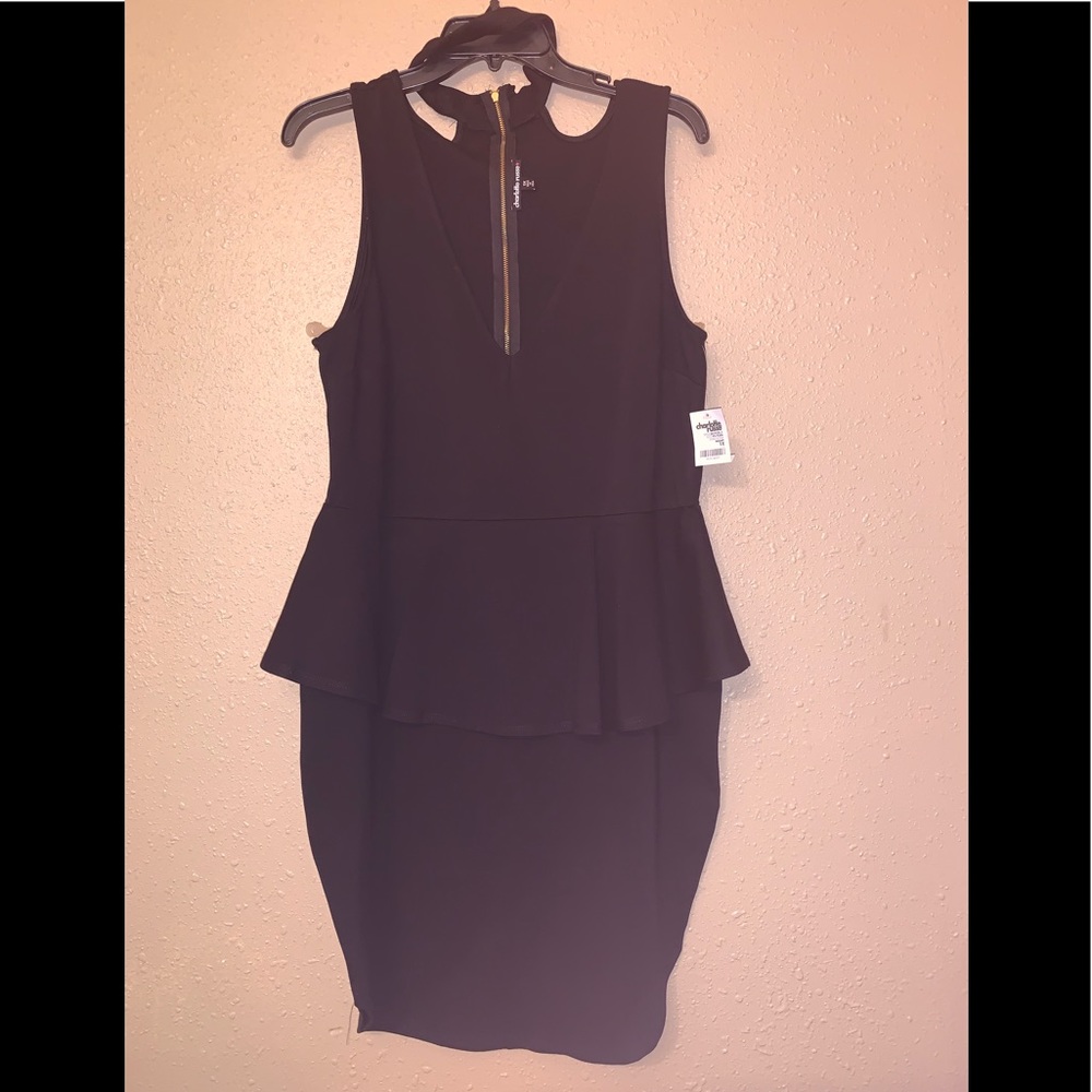 Black One Piece Dress with Back Zipper size 1X